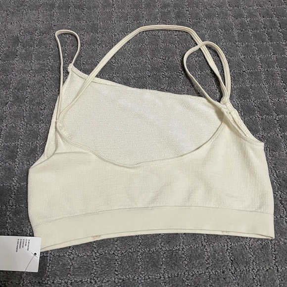 Out From Under Lucky Seamless Asymmetrical Bra Top NWT Size XS/S - Ivory - Picture 8 of 9
